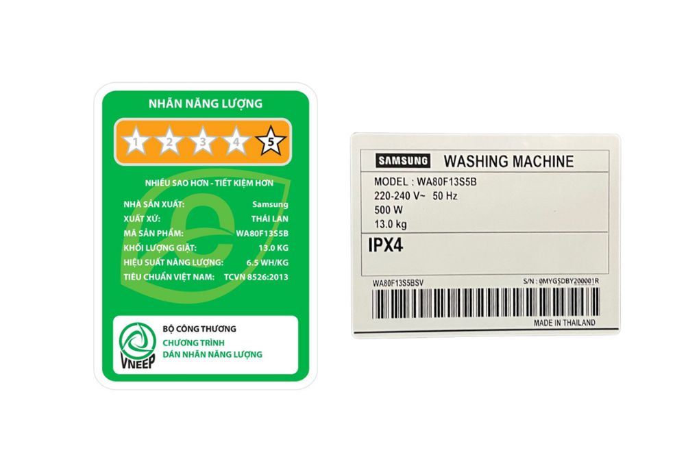 Máy giặt Samsung Inverter 13 kg WA80F13S5BSV Màu Đen