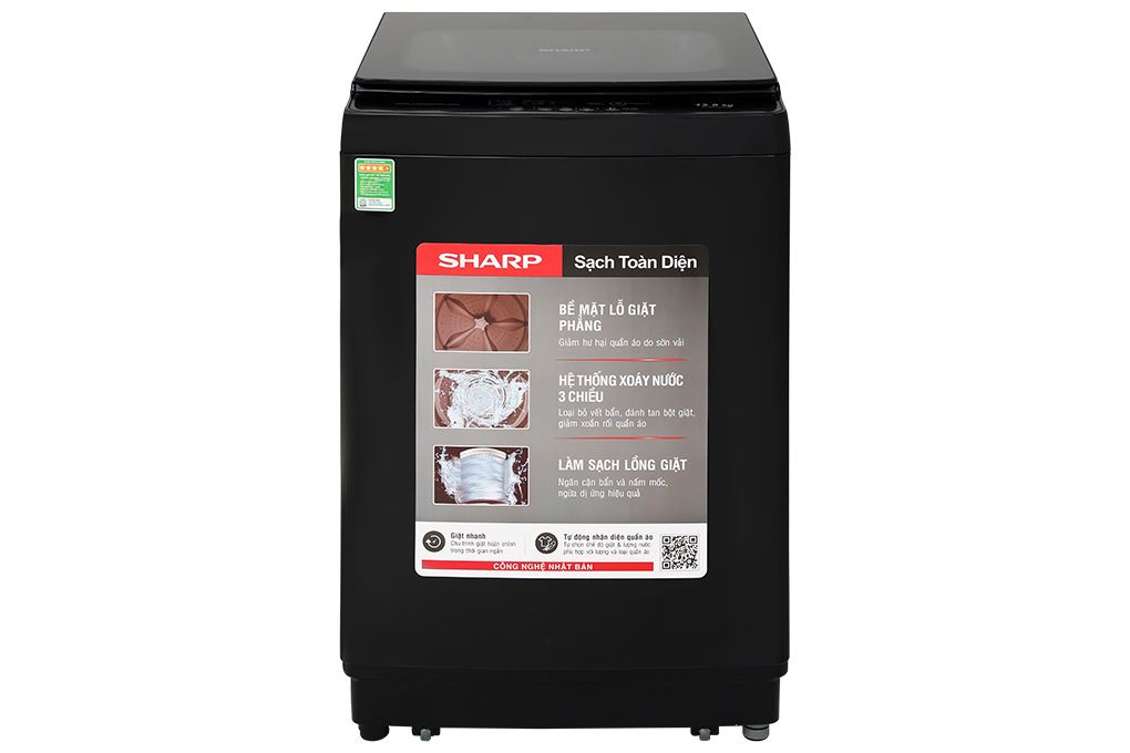 Máy giặt Sharp 12.5 kg ES-TM125CN-BK Màu Đen