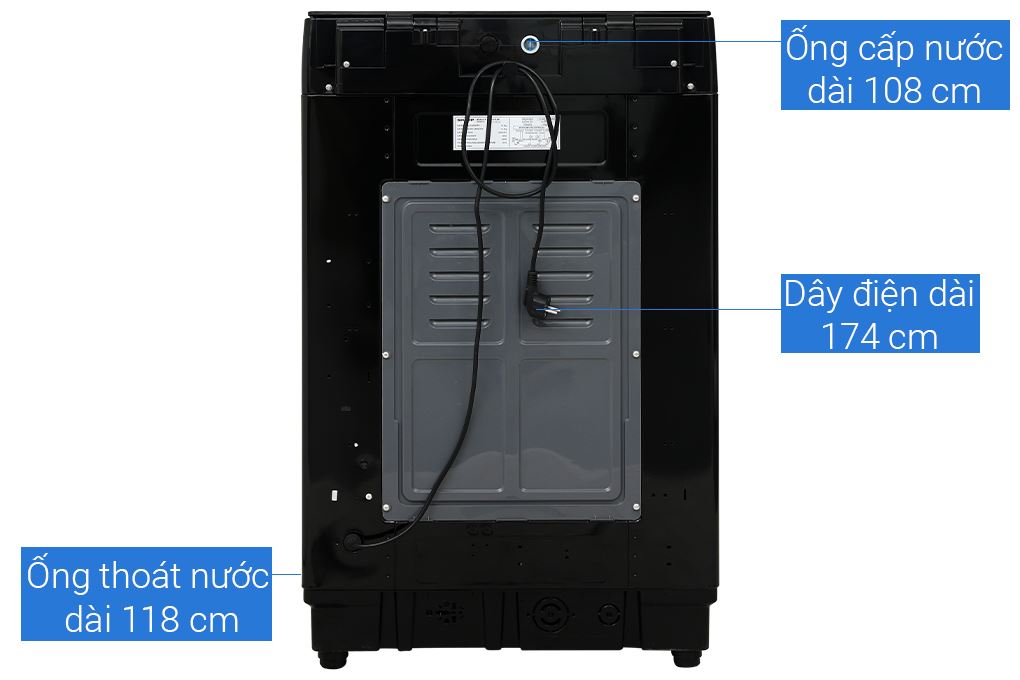 Máy giặt Sharp 12.5 kg ES-TM125CN-BK Màu Đen