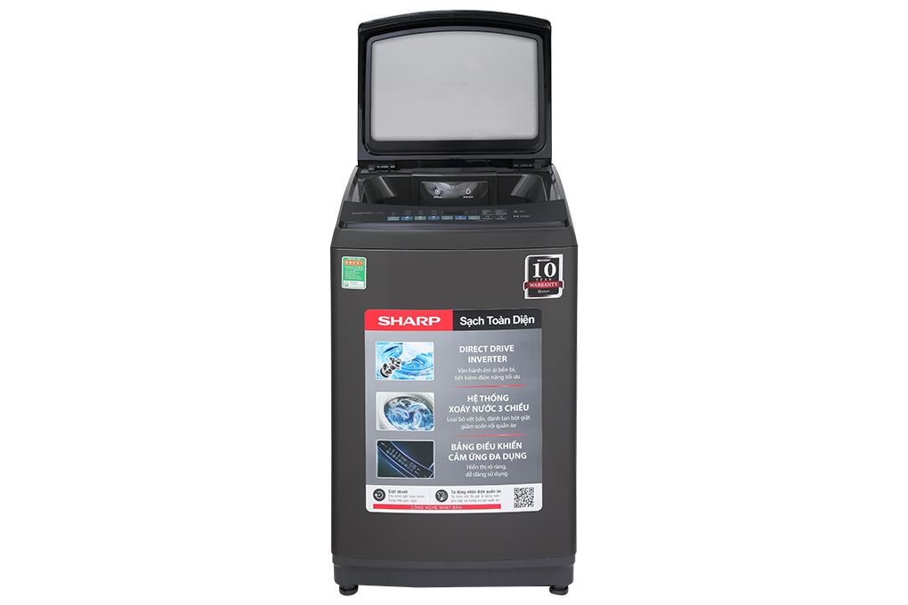 Máy giặt Sharp Inverter 11 kg ES-TM110CD-DS Màu Xám đậm