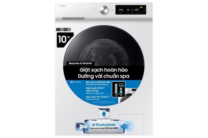 Máy giặt Samsung Bespoke AI EcoBubble Inverter 10 kg WW10DB7U34GWSV Màu Trắng
