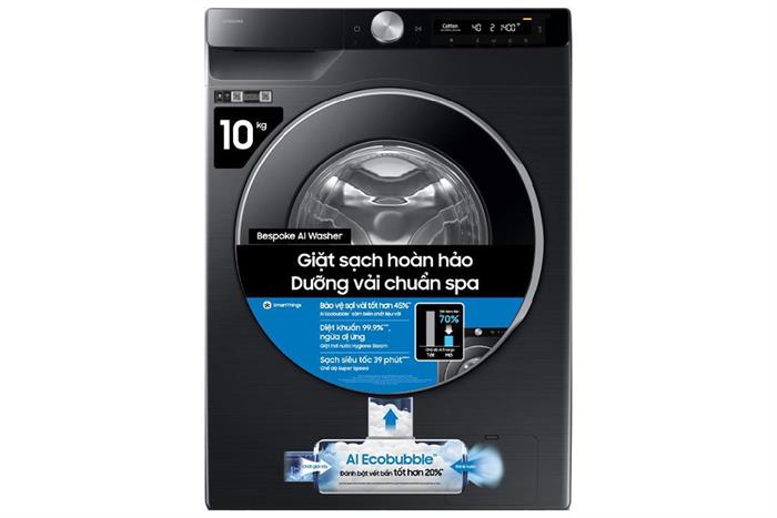 Máy giặt Samsung AI EcoBubble Inverter 10 kg WW10DG6U34LBSV Màu Đen