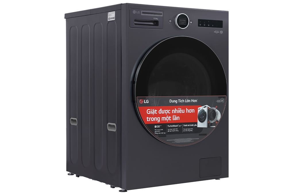 Máy giặt sấy LG Inverter giặt 17 kg - sấy 10 kg F2517RNTG Màu Ghi đen