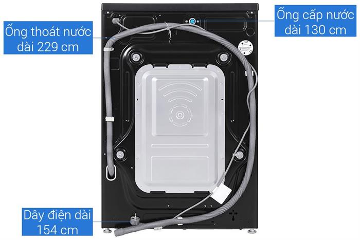 Máy giặt sấy LG Inverter giặt 17 kg - sấy 10 kg F2517RNTG Màu Ghi đen