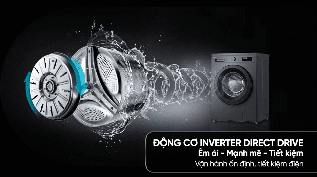 Máy giặt sấy LG Inverter giặt 9 kg - sấy 5 kg FB1209D5M - Công nghệ tiết kiệm điện
