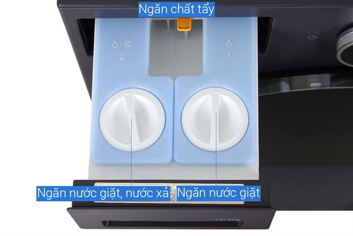 Máy giặt sấy LG Inverter giặt 15 kg - sấy 8 kg F2515RNTG Màu Ghi đen