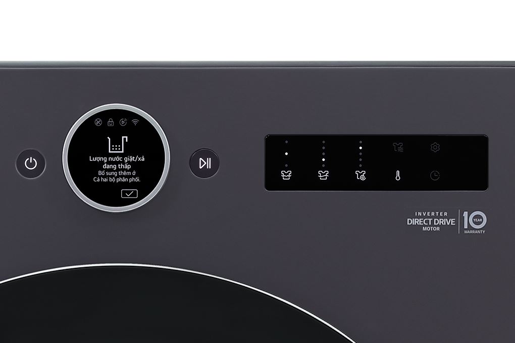 Máy giặt sấy LG Inverter giặt 15 kg - sấy 8 kg F2515RNTG Màu Ghi đen
