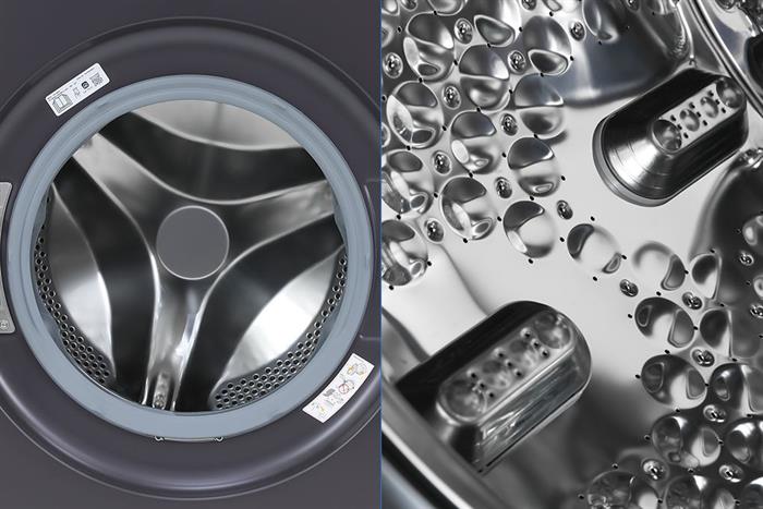 Máy giặt sấy LG Inverter giặt 15 kg - sấy 8 kg F2515RNTG Màu Ghi đen