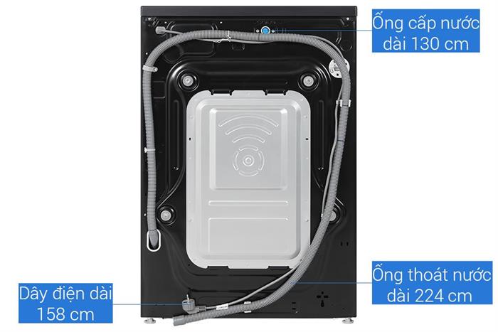 Máy giặt sấy LG Inverter giặt 15 kg - sấy 8 kg F2515RNTG Màu Ghi đen