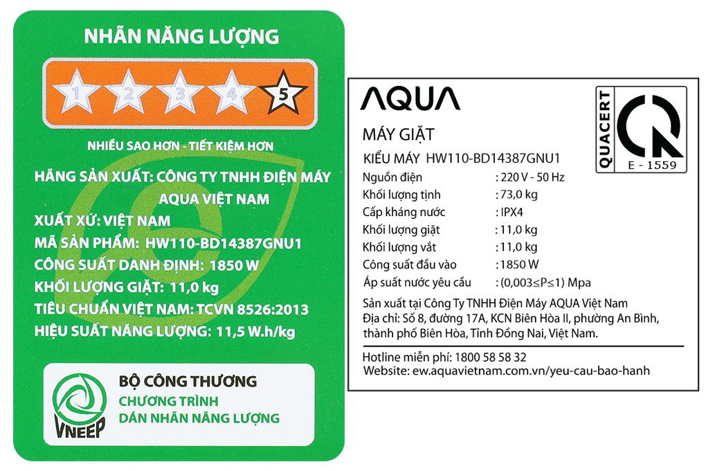 Máy giặt Haier X9 Inverter 11 kg HW110-BD14387GNU1 Màu Đen - Xám