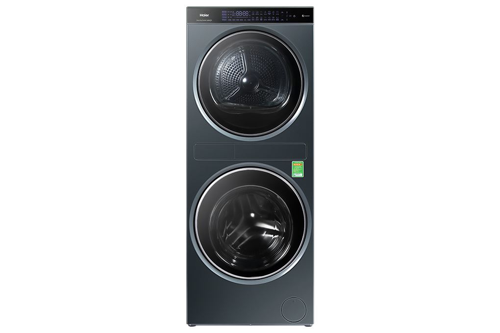 Tháp giặt sấy Haier Laundry Center Inverter giặt 14 kg - sấy 13 kg HWD140-BD14LCU1L(GN) Màu Đen - Xám