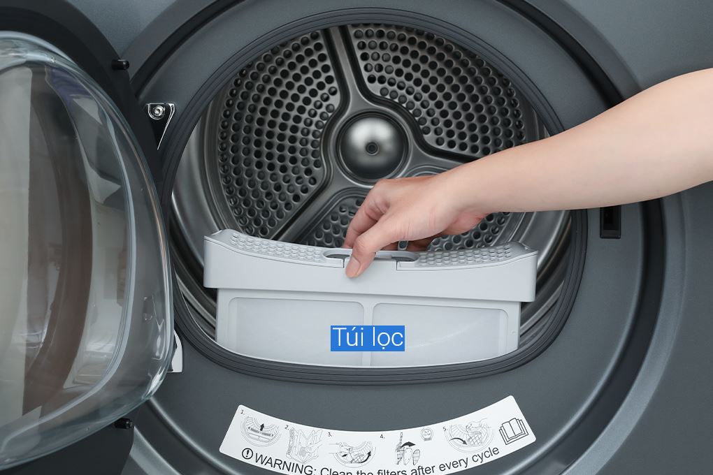 Tháp giặt sấy Haier Laundry Center Inverter giặt 14 kg - sấy 13 kg HWD140-BD14LCU1L(GN) Màu Đen - Xám