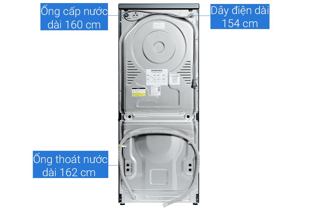 Tháp giặt sấy Haier Laundry Center Inverter giặt 14 kg - sấy 13 kg HWD140-BD14LCU1L(GN) Màu Đen - Xám