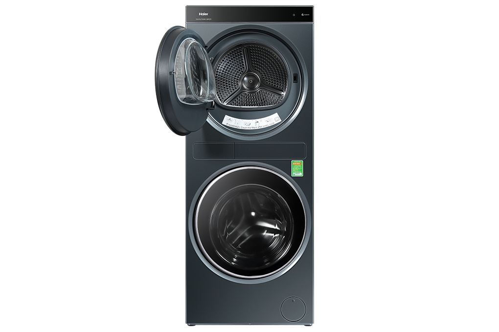 Tháp giặt sấy Haier Laundry Center Inverter giặt 14 kg - sấy 13 kg HWD140-BD14LCU1L(GN) Màu Đen - Xám