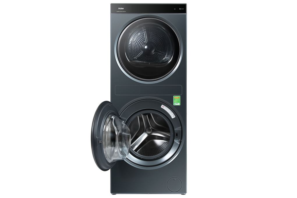 Tháp giặt sấy Haier Laundry Center Inverter giặt 14 kg - sấy 13 kg HWD140-BD14LCU1L(GN) Màu Đen - Xám