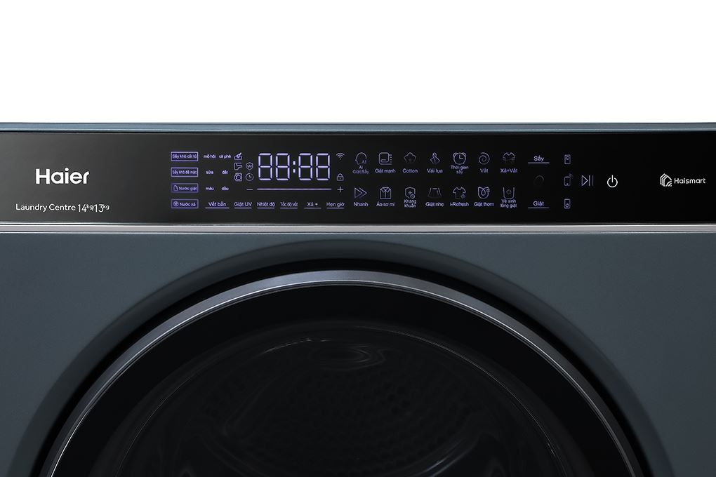 Tháp giặt sấy Haier Laundry Center Inverter giặt 14 kg - sấy 13 kg HWD140-BD14LCU1L(GN) Màu Đen - Xám
