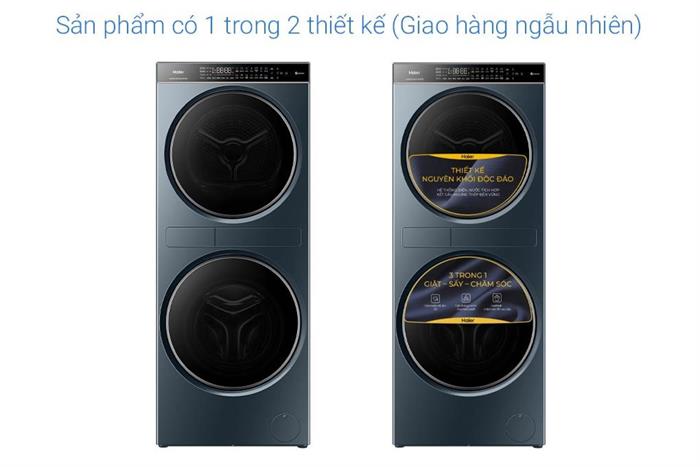 Tháp giặt sấy Haier Laundry Center Inverter giặt 14 kg - sấy 13 kg HWD140-BD14LCU1L(GN) Màu Đen - Xám