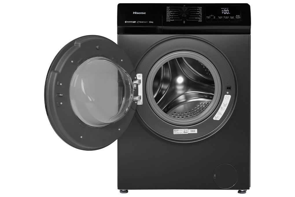 Máy giặt sấy Hisense Inverter giặt 9 kg - sấy 6 kg WD90N1Y Màu Đen
