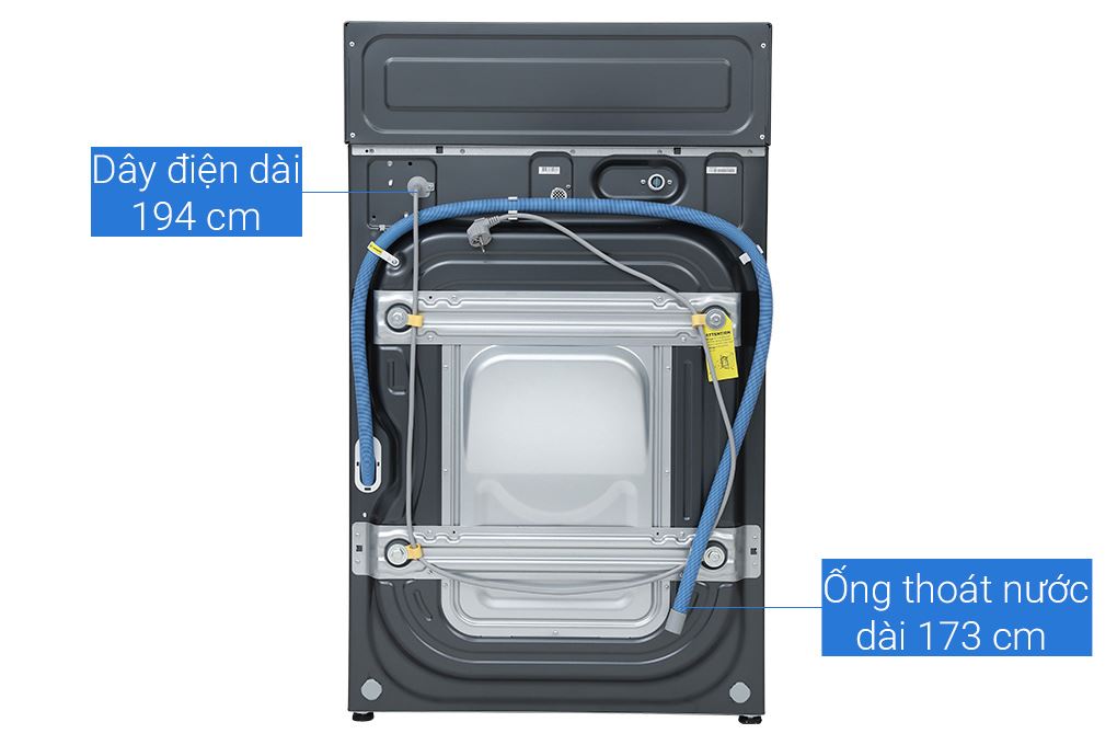 Máy giặt sấy Haier L+ Inverter giặt 24 kg - sấy 16 kg HWD240-BD12LU1L(GN) Màu Đen - Xám