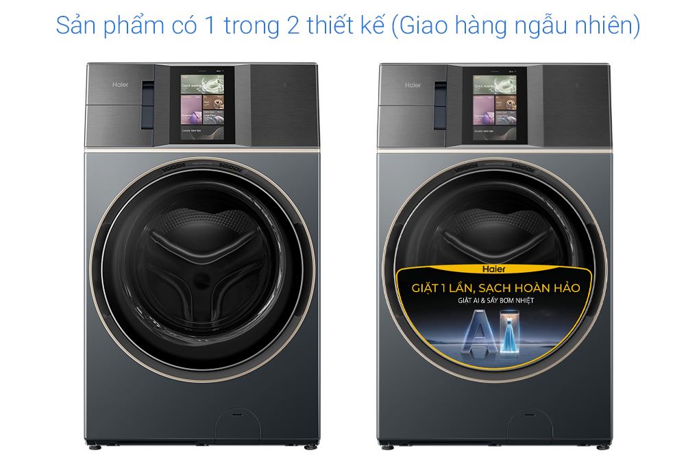 Máy giặt sấy Haier L+ Inverter giặt 24 kg - sấy 16 kg HWD240-BD12LU1L(GN) Màu Đen - Xám