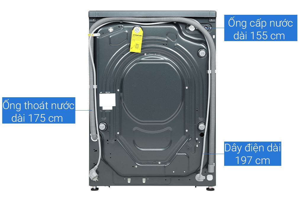Máy giặt Haier X9 Inverter 14 kg HW140-BD14387GNU1 Màu Đen - Xám