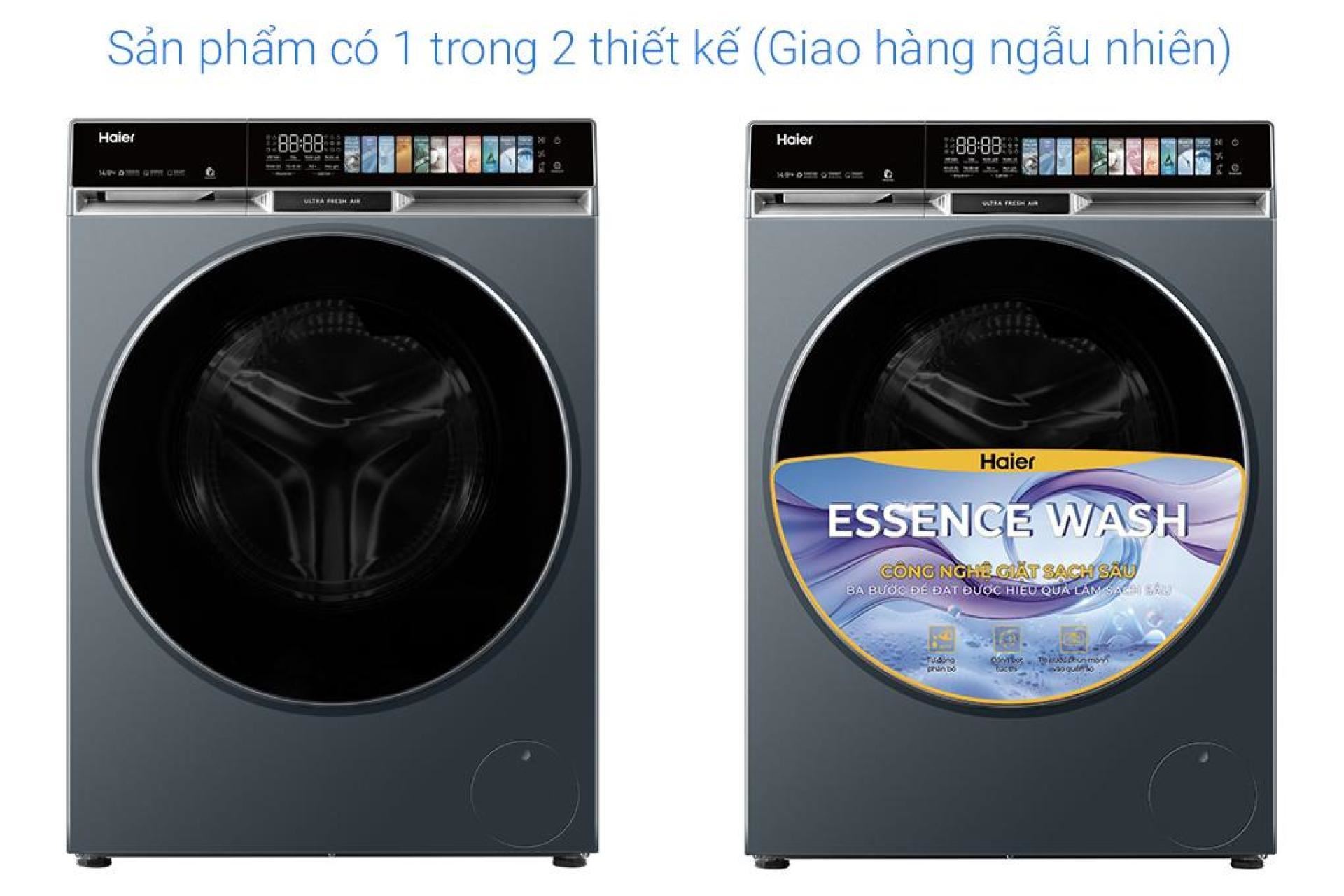 Máy giặt sấy Haier Inverter giặt 14 kg - sấy 8 kg HWD140-BD14387GNU1 Màu Đen - Xám