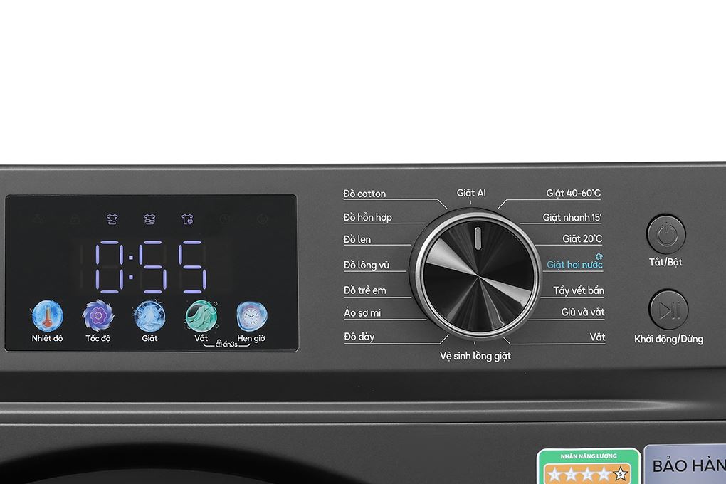 Máy giặt Casper Inverter 10.5 kg WF-D105VGR1 Màu Đen
