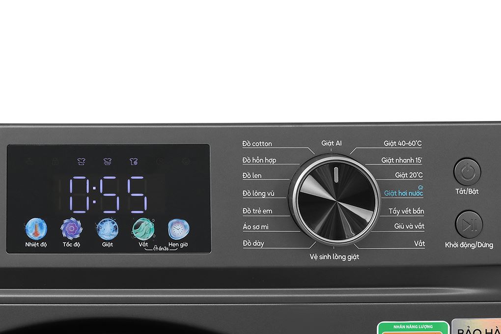 Máy giặt Casper Inverter 12.5 kg WF-D125VGR1 Màu Đen