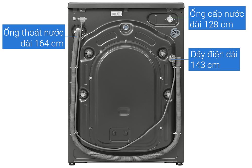 Máy giặt Casper Inverter 12.5 kg WF-D125VGR1 Màu Đen