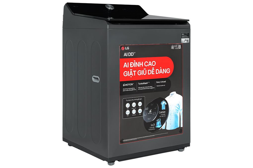 Máy giặt LG AI DD Inverter 25 kg T2725SX5G Màu Đen