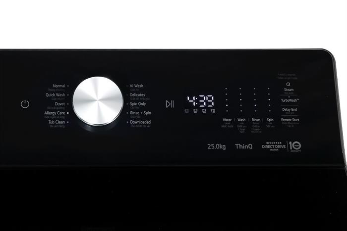 Máy giặt LG AI DD Inverter 25 kg T2725SX5G Màu Đen