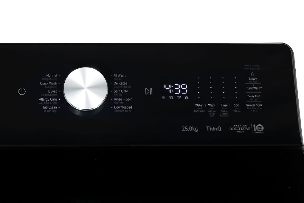 Máy giặt LG AI DD Inverter 25 kg T2725SX5G Màu Đen