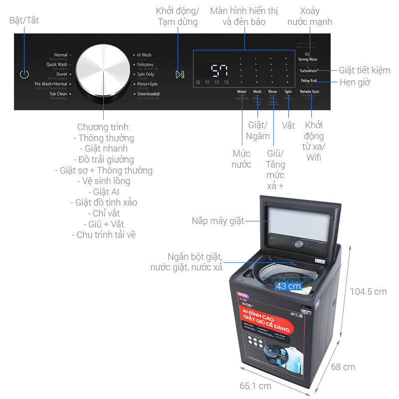 Máy giặt LG AI DD Inverter 16 kg T2516DX5G