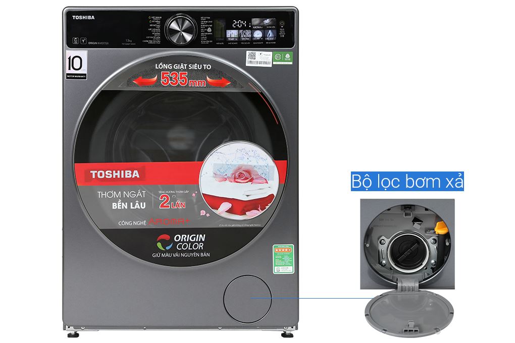 Máy giặt Toshiba Inverter 13 kg TW-T25BZP140MWV(MG) Màu Xám đậm