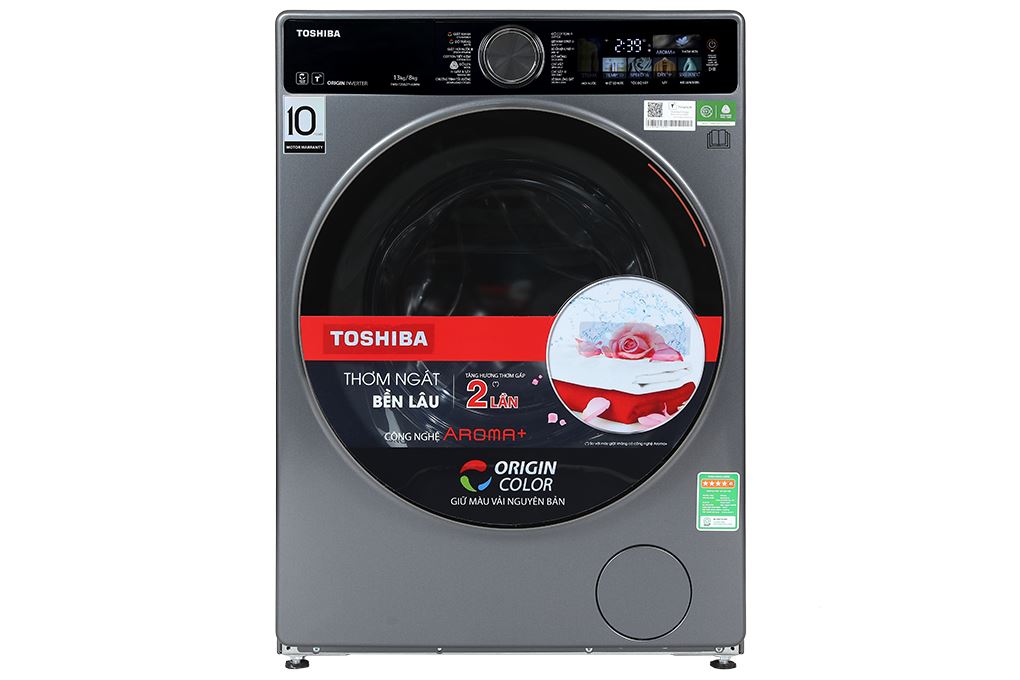 Máy giặt sấy Toshiba Inverter giặt 13 kg - sấy 8 kg TWD-T25BZP140MWV(MG) Màu Xám đậm