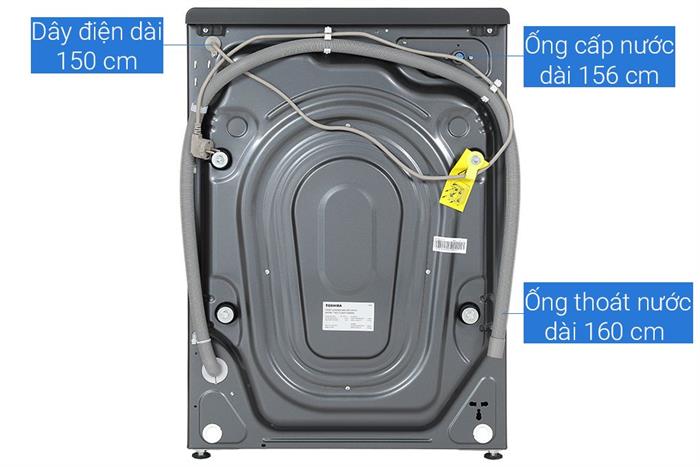 Máy giặt sấy Toshiba Inverter giặt 13 kg - sấy 8 kg TWD-T25BZP140MWV(MG) Màu Xám đậm