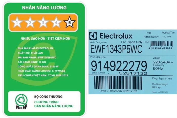 Máy giặt Electrolux UltimateCare 500 Inverter 13 kg EWF1343P5WC Màu Trắng