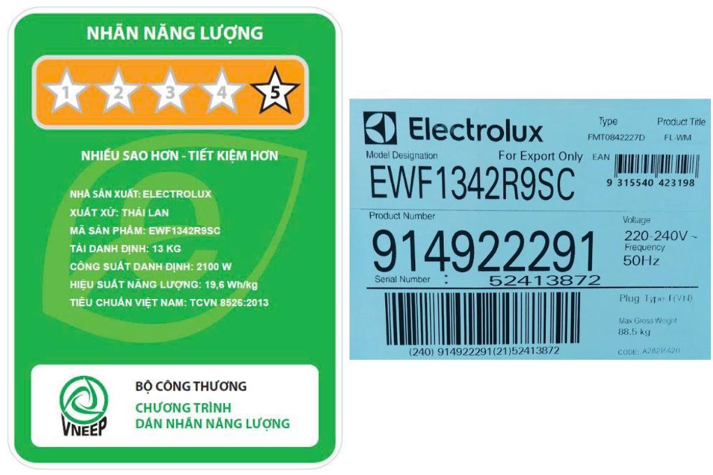 Máy giặt Electrolux UltimateCare 900 Inverter 13 kg EWF1342R9SC Màu Đen
