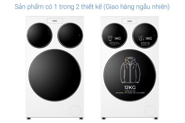 Máy giặt Haier 3 lồng MultiWash Inverter 14 kg (12 kg + 2x1 kg) HW140-BD14697WU1 Màu Trắng