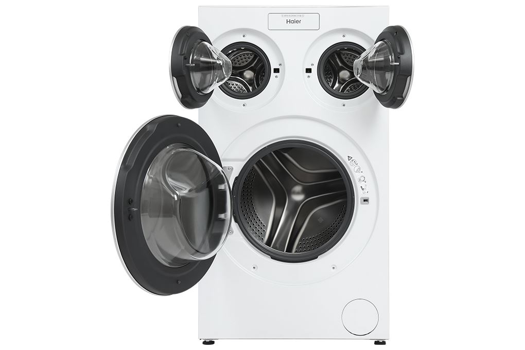 Máy giặt Haier 3 lồng MultiWash Inverter 14 kg (12 kg + 2x1 kg) HW140-BD14697WU1 Màu Trắng