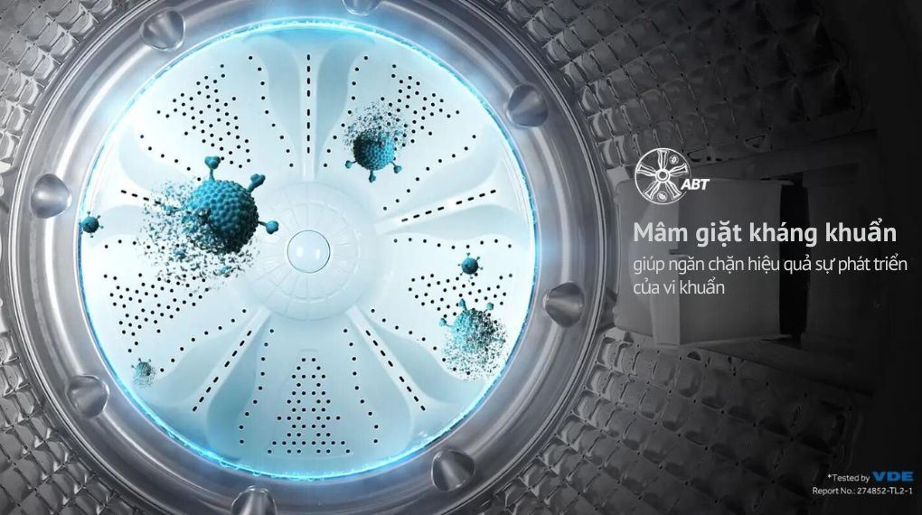 Máy giặt Aqua Inverter 11 kg AWM11-B316L(B) - mâm giặt kháng khuẩn Máy giặt Aqua Inverter 11 kg AWM11-B316L(B) - mâm giặt kháng khuẩn