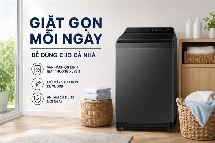 Máy giặt Samsung Ecobubble Inverter 17 kg WA40F17E7CSV Màu Đen - Xám