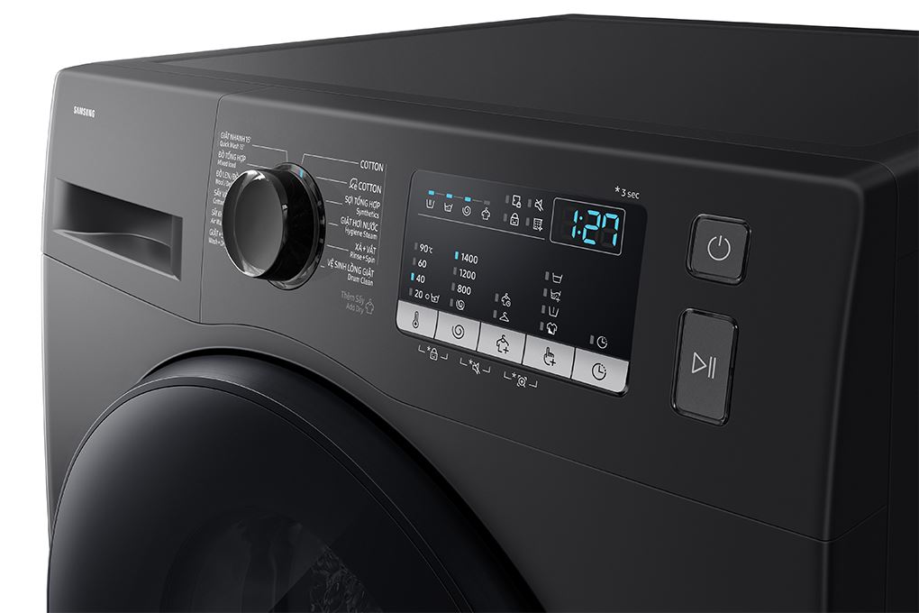 Máy giặt sấy Samsung Ecobubble Inverter giặt 10 kg - sấy 6 kg WD10HG4U04BBSV Màu Đen