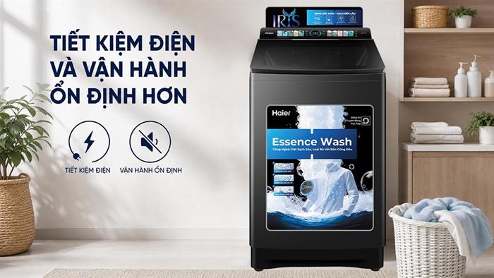 Máy giặt Haier Inverter 11 kg HWM110-B2698B Màu Đen