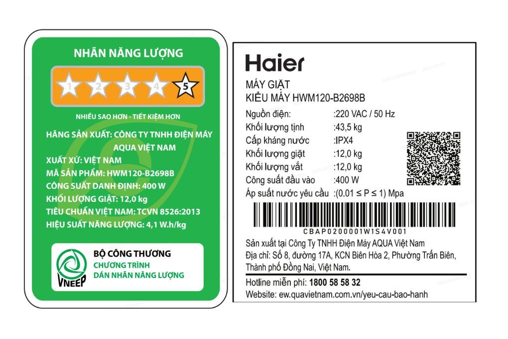 Máy giặt Haier Inverter 12 kg HWM120-B2698B - 29