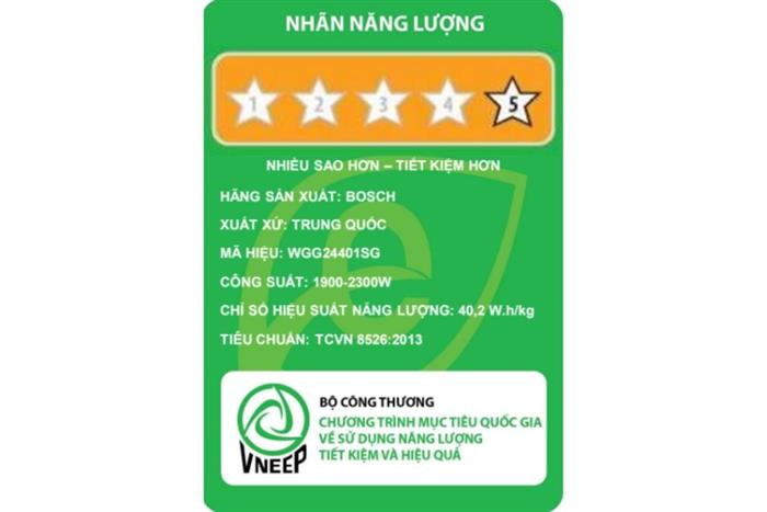 Máy giặt Bosch Inverter 9 kg WGG24401SG Màu Ghi đen