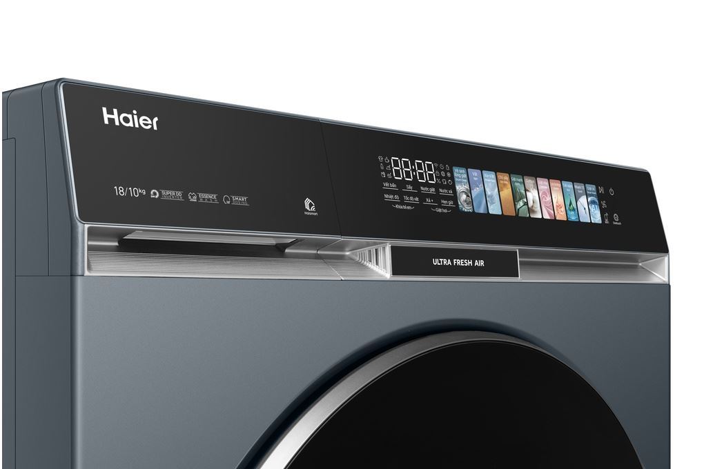 Máy giặt Haier Inverter giặt 18 kg - sấy 10 kg HWD180-BD14387GNU1 Màu Đen