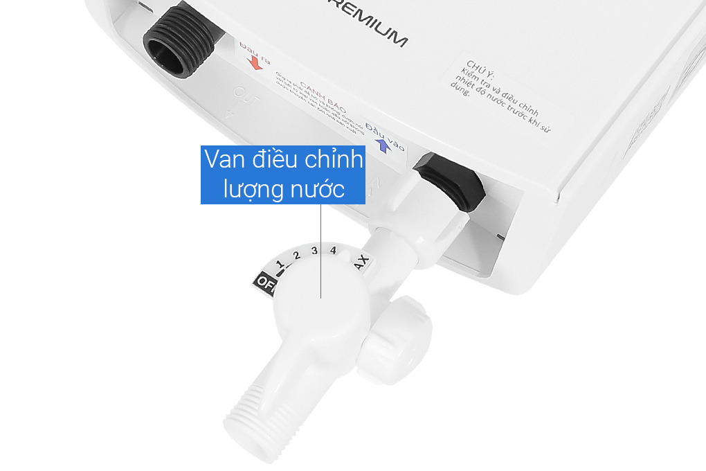 Máy nước nóng trực tiếp Ariston 4500W AURES PREMIUM 4.5 Màu Trắng