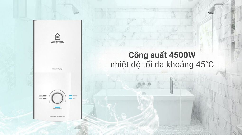 Máy nước nóng trực tiếp Ariston 4500W AURES PREMIUM 4.5P PEARL - Đặc điểm làm nóng Máy nước nóng trực tiếp Ariston 4500W AURES PREMIUM 4.5P PEARL - Đặc điểm làm nóng