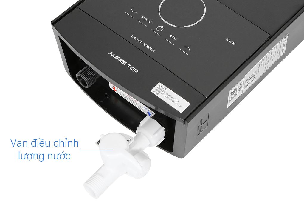 Máy nước nóng trực tiếp Ariston 4500W AURES TOP 4.5P Màu Đen